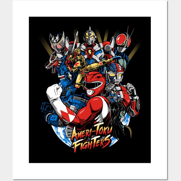 Ameri-Toku Fighters Wall Art by PrimePremne